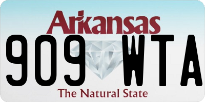 AR license plate 909WTA
