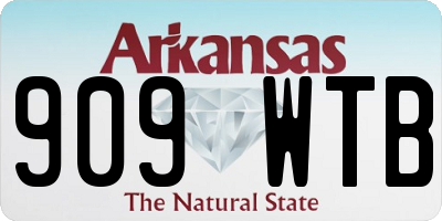 AR license plate 909WTB