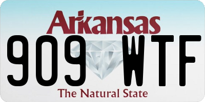 AR license plate 909WTF