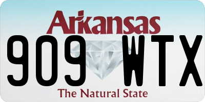 AR license plate 909WTX
