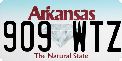 AR license plate 909WTZ