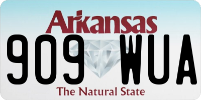 AR license plate 909WUA
