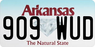 AR license plate 909WUD