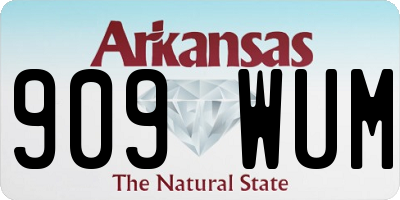 AR license plate 909WUM