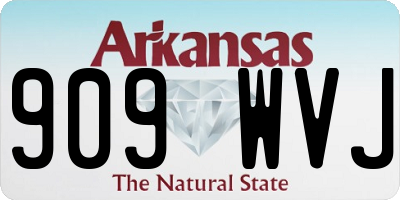 AR license plate 909WVJ
