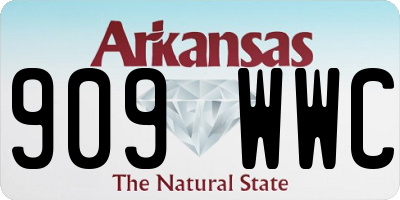 AR license plate 909WWC