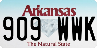 AR license plate 909WWK