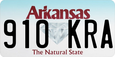 AR license plate 910KRA