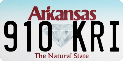 AR license plate 910KRI