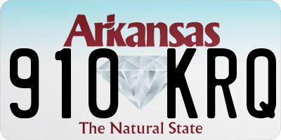 AR license plate 910KRQ