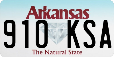 AR license plate 910KSA