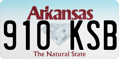 AR license plate 910KSB
