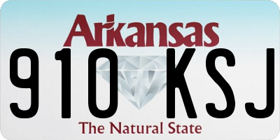 AR license plate 910KSJ