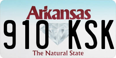 AR license plate 910KSK