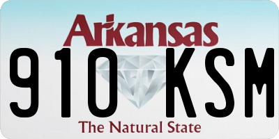 AR license plate 910KSM