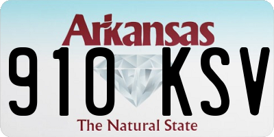AR license plate 910KSV