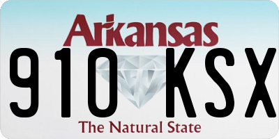 AR license plate 910KSX