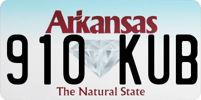 AR license plate 910KUB