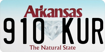 AR license plate 910KUR