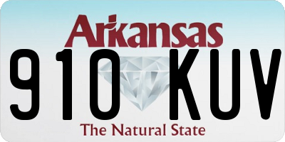 AR license plate 910KUV
