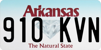 AR license plate 910KVN