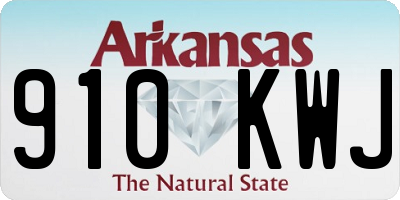 AR license plate 910KWJ
