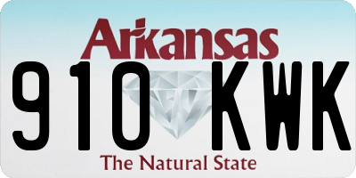 AR license plate 910KWK