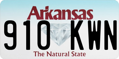 AR license plate 910KWN