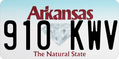 AR license plate 910KWV
