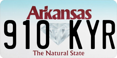 AR license plate 910KYR