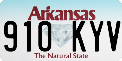 AR license plate 910KYV