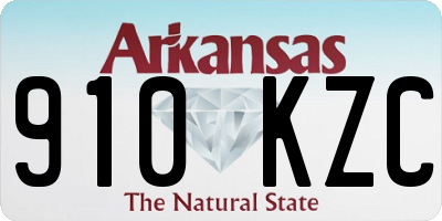 AR license plate 910KZC