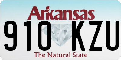 AR license plate 910KZU