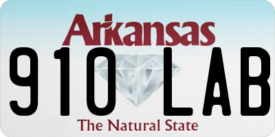 AR license plate 910LAB