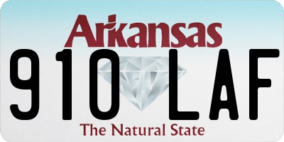 AR license plate 910LAF