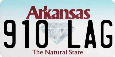 AR license plate 910LAG