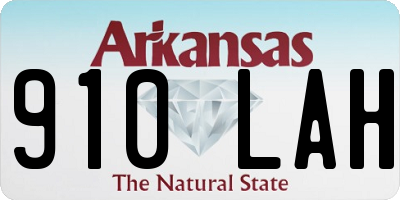 AR license plate 910LAH