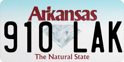 AR license plate 910LAK
