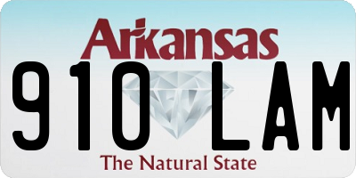 AR license plate 910LAM