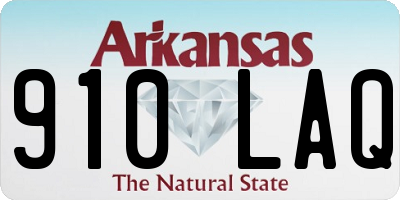 AR license plate 910LAQ