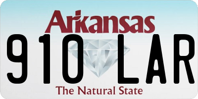 AR license plate 910LAR