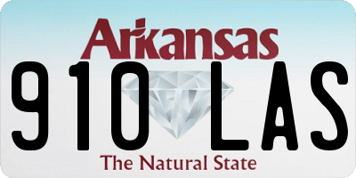 AR license plate 910LAS