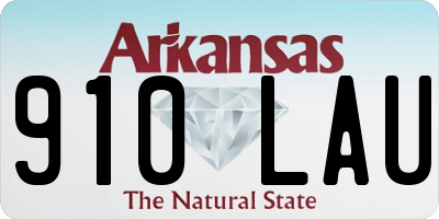 AR license plate 910LAU
