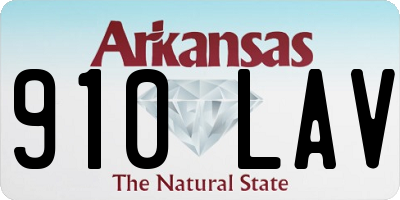 AR license plate 910LAV
