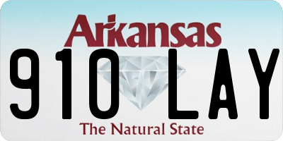 AR license plate 910LAY