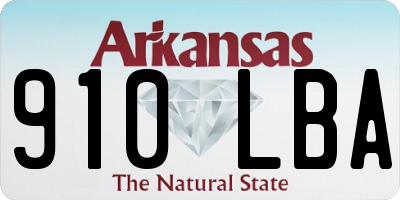 AR license plate 910LBA