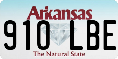 AR license plate 910LBE