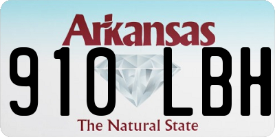 AR license plate 910LBH