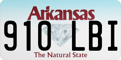 AR license plate 910LBI