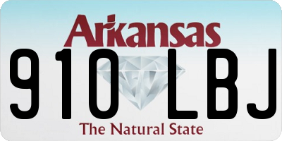 AR license plate 910LBJ